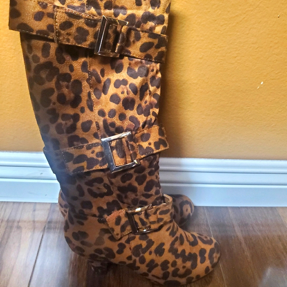 Cheetah print boots